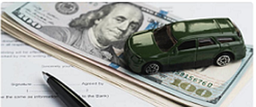 Car title loan visual with cash and vehicle